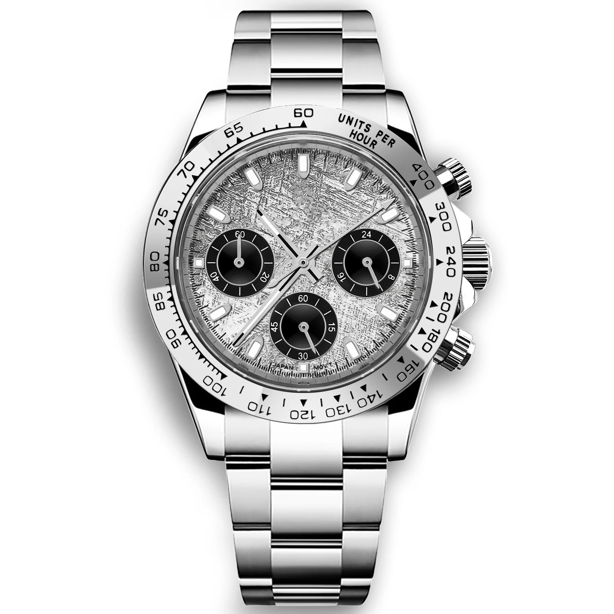 Montre Chronographe Homme Corgeut 39MM Quartz Seiko VK63 Acier Saphir Étanche 50M – CLEVI Paris
