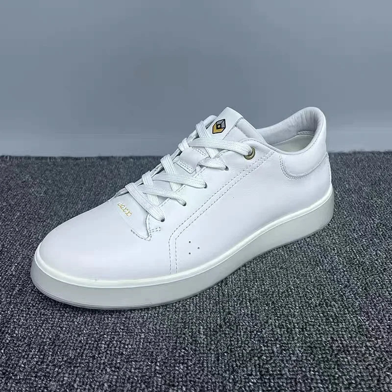 Sneakers Homme Cuir Vache Véritable Respirant Semelle TPU Antidérapante Plateforme VRKK – CLEVI Paris