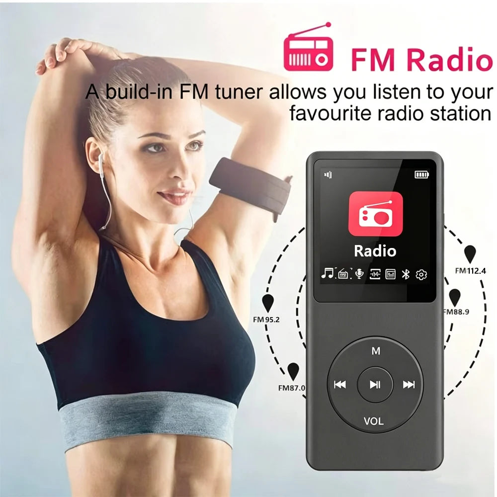 KEBIDU Lecteur MP3/MP4 Bluetooth Écran IPS HD 1,8" FLAC FM TF 128Go 8h – CLEVI Paris