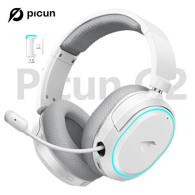 Casque Gaming Picun G2 Sans Fil 2.4GHz Bluetooth 7.1 Surround ENC – CLEVI Paris