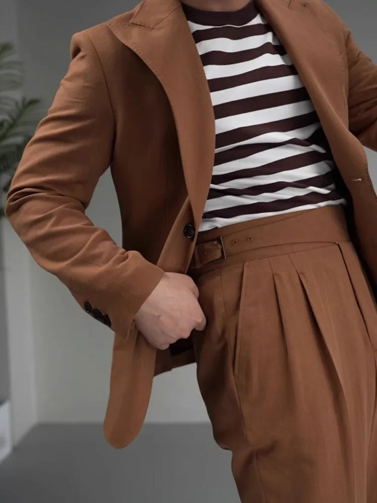 Costume homme 2 pièces coton, lyocell & lin – CLEVI Paris