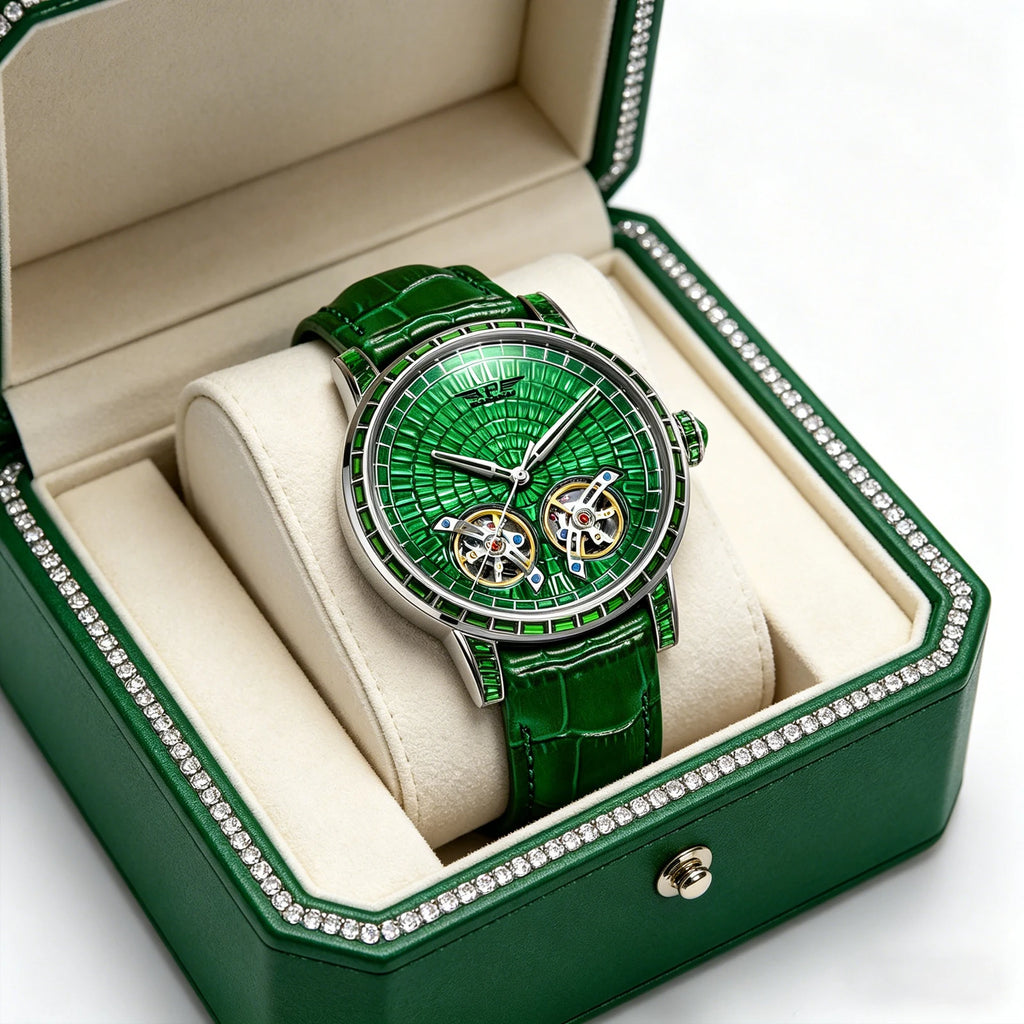 Montre Mécanique Homme PINDU – Diamants, Saphir & Cuir | Luxe
