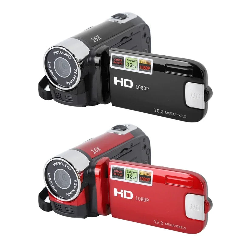 Caméscope DV 1080P – Écran Rotatif 2.7", Zoom 16x, Selfie, Vlogging & Cadeau