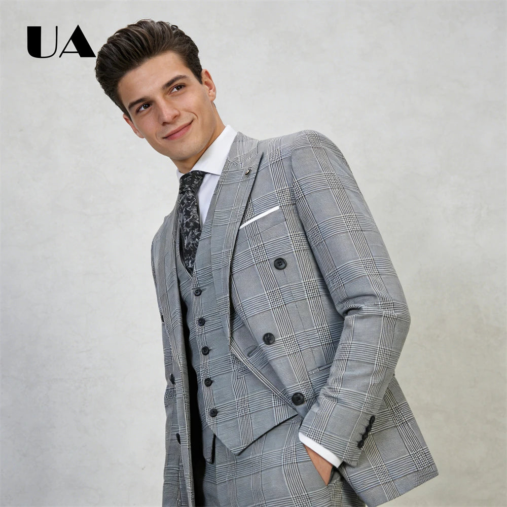 Costume à Carreaux Homme 2 Pièces – CLEVI Paris