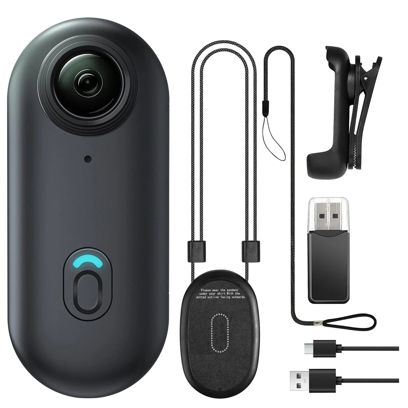 Mini Caméra Corporelle Kaysunlink H88 – 4K UHD ou 1080P Pendentif Magnétique Clip 360° WiFi Format Pouce – CLEVI Paris