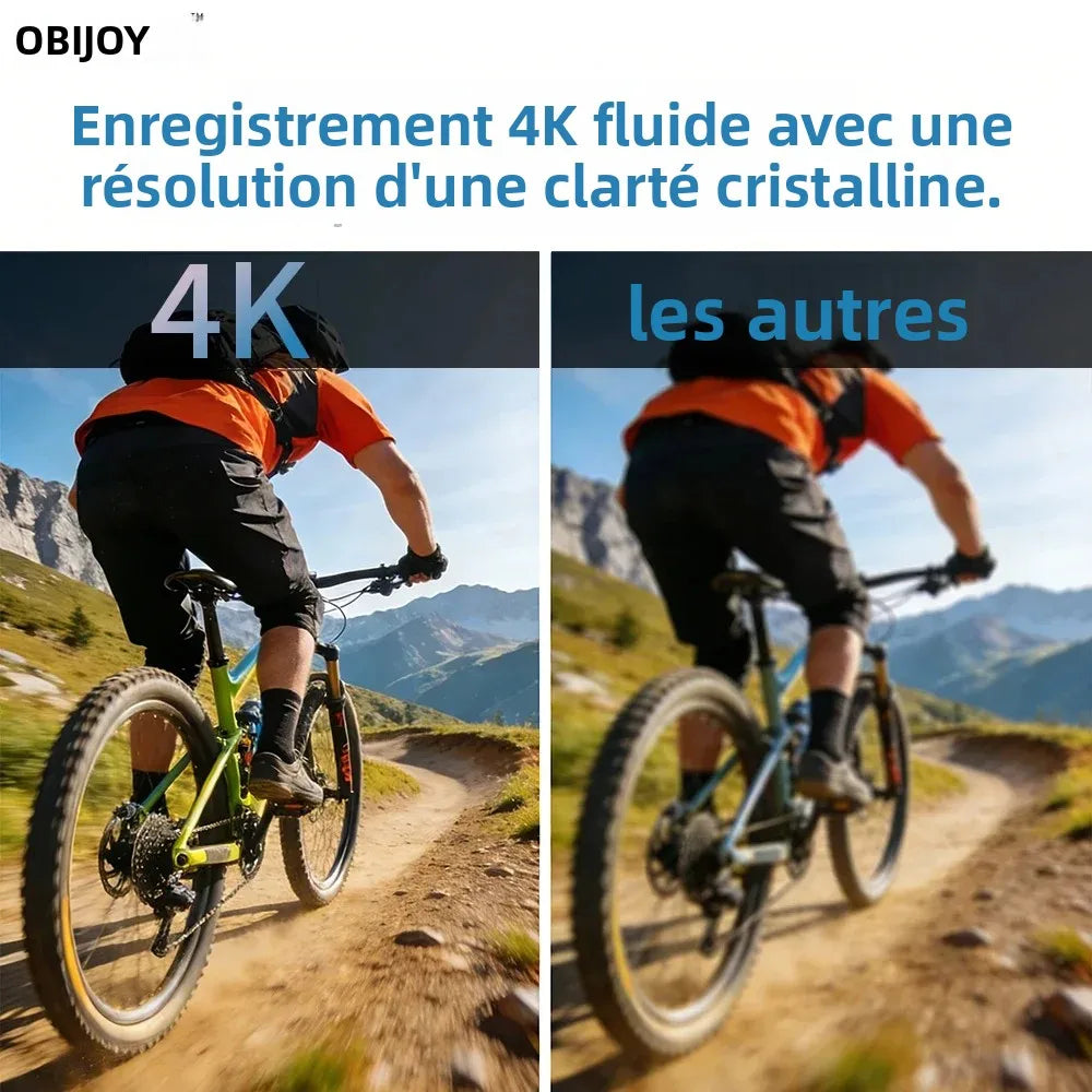 Mini Caméra d'Action 4K – Capteur Sony IMX179 Anti-Shake Écran IPS 0,96" WiFi App Micro Ext. Sport Voyage – CLEVI Paris