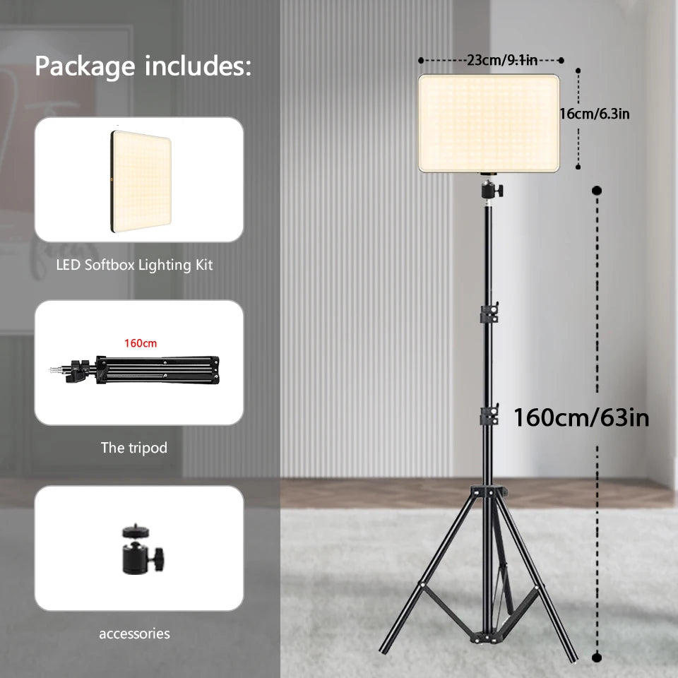 Éclairage LED BTFOOR avec trépied 110/160 cm – CLEVI Paris