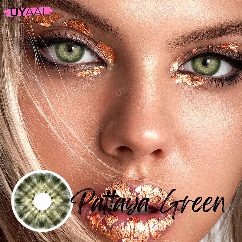 Lentilles de Contact Colorées UYAAI – 15 Teintes, Port Annuel, Confort Hydrogel