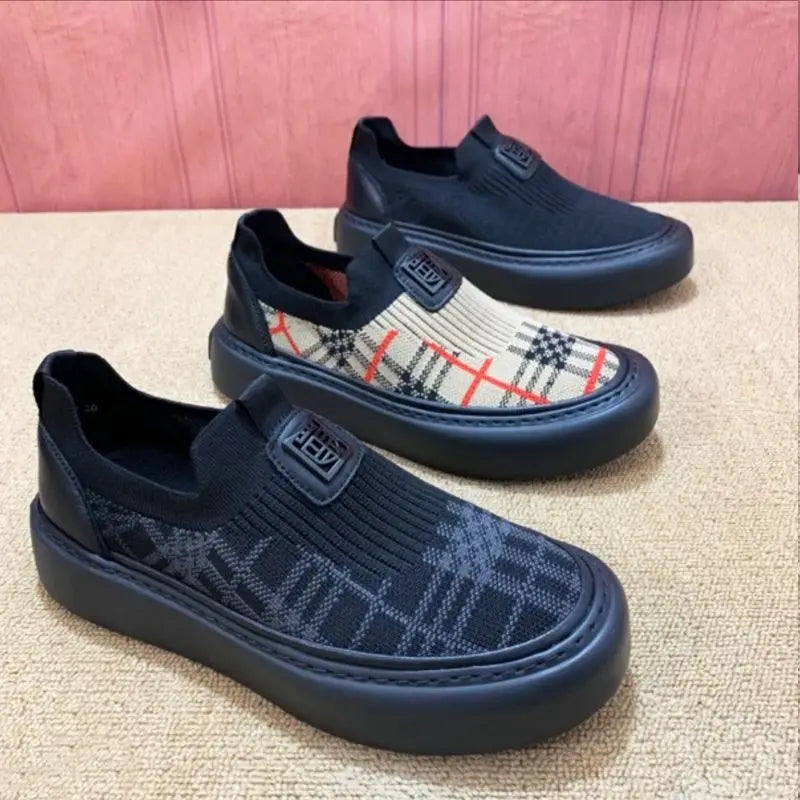 Mocassins homme en maille à enfiler – CLEVI Paris