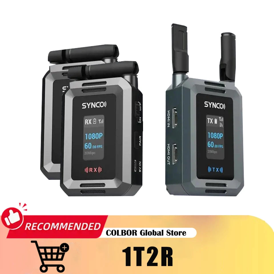 Système de Transmission Vidéo Sans Fil SYNCO XVision HD – 1080P60, 40ms, 300m, UVC