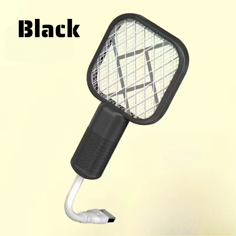 Raquette Anti-Insectes USB Rechargeable Lumière UV 2-en-1 Camping & Maison – CLEVI Paris