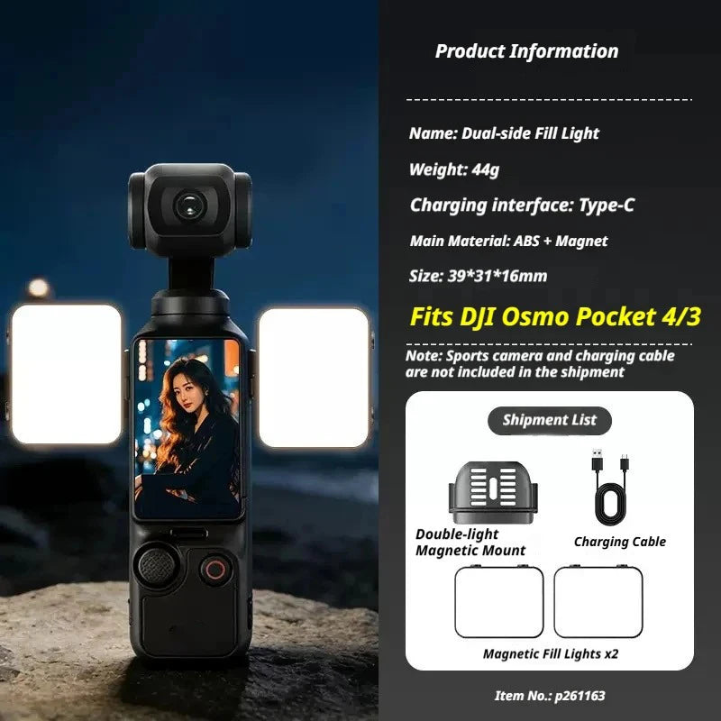 Kit lampes LED pour DJI Pocket 3/4 – CLEVI Paris