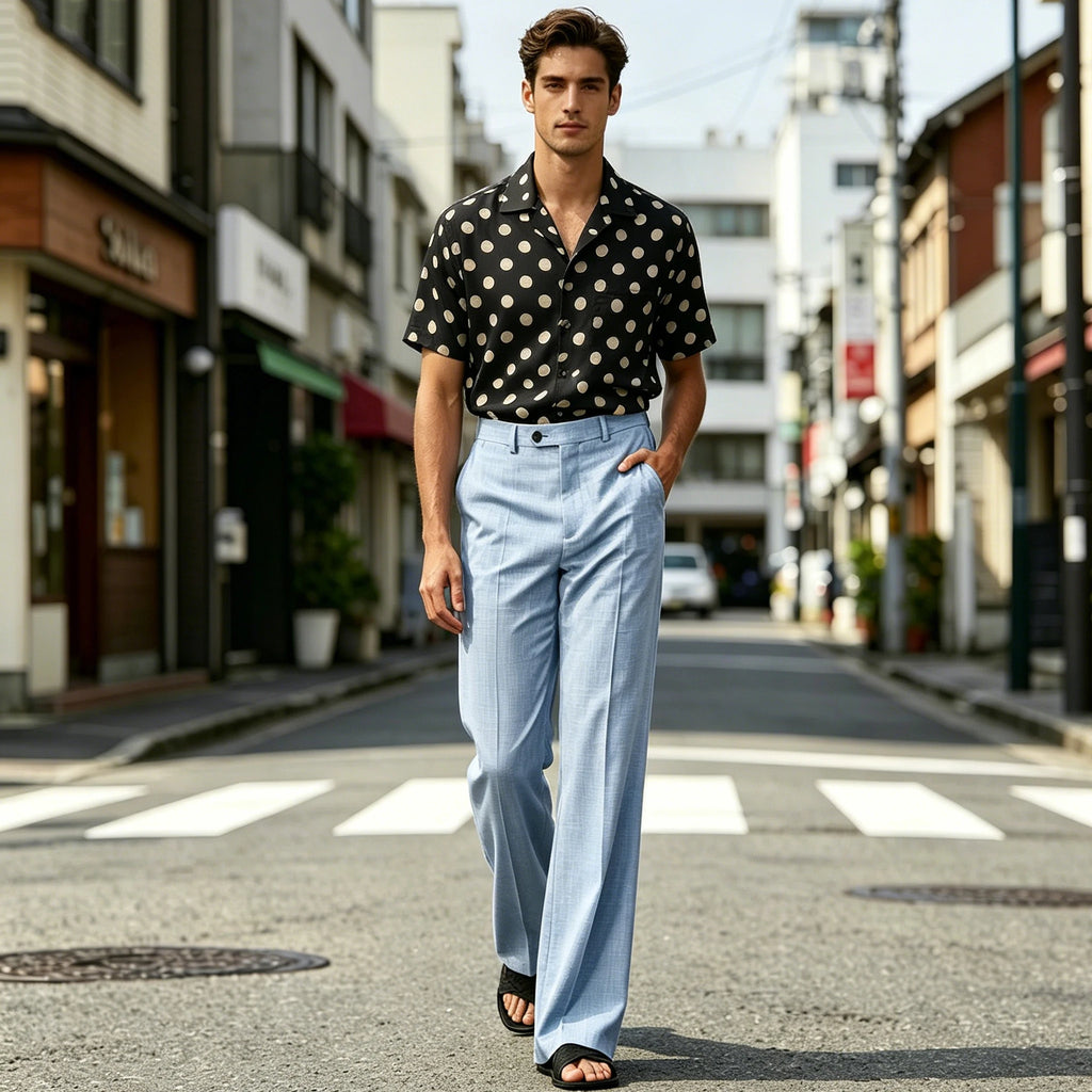 Pantalon homme habillé micro-évasé – CLEVI Paris