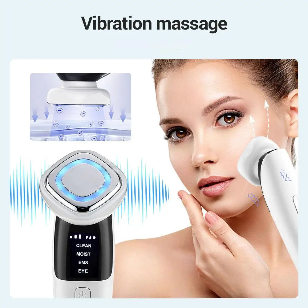 Masseur Facial Microcourant 4 en 1 | EMS, Ions, Lifting & Anti-Âge