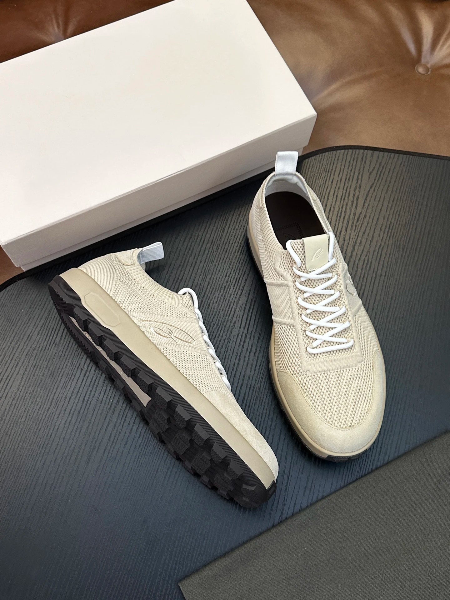 Sneakers Homme Cuir Véritable Imprimé Respirant Casual Sport EU 38-46 – CLEVI Paris