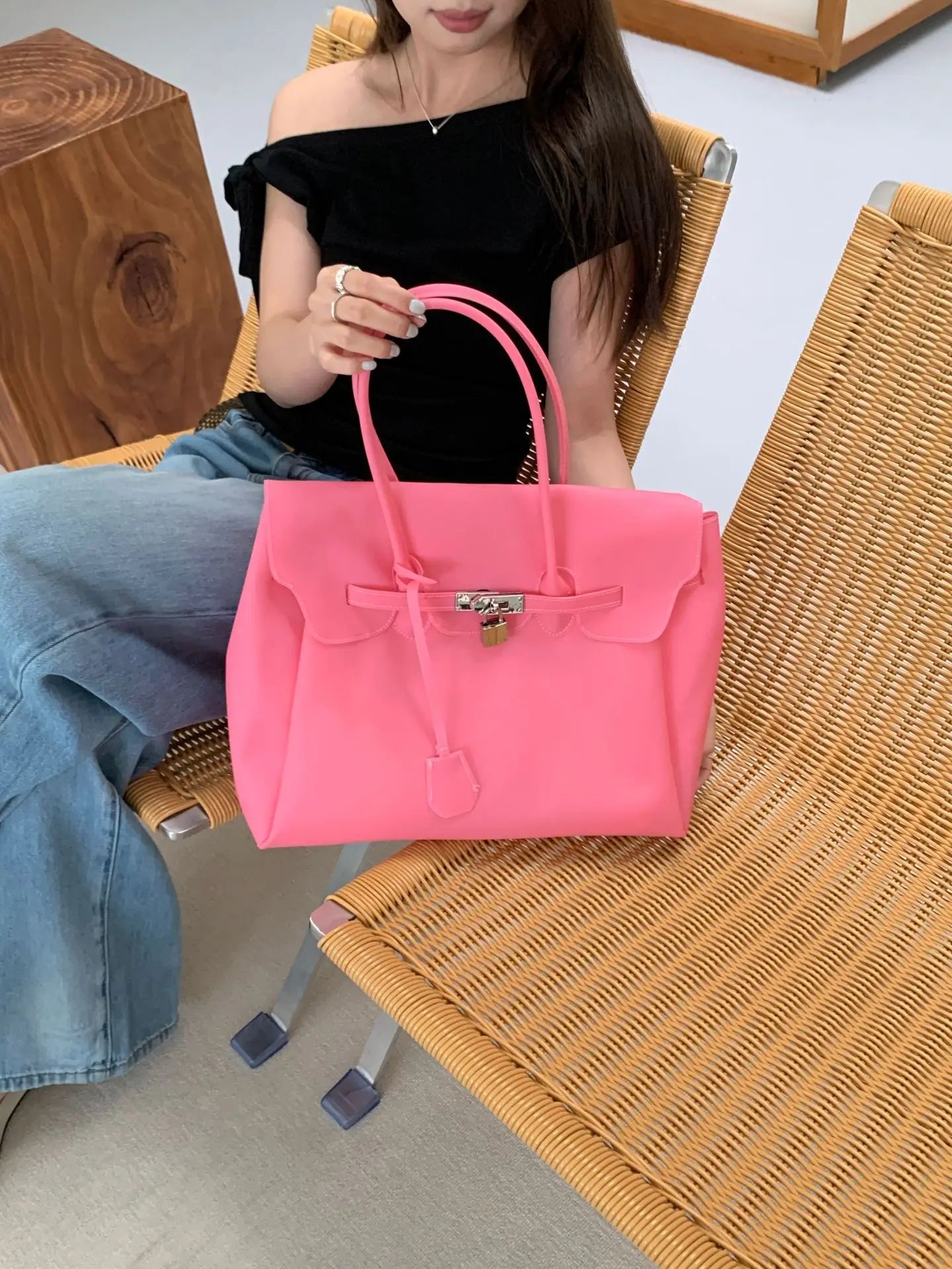 Sac Cabas Femme Style Vintage Minimaliste 20 Coloris Port Épaule Bandoulière – CLEVI Paris