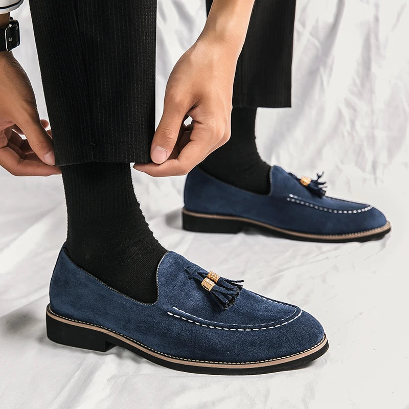 Mocassin Homme Daim Glands Slip-On | Semelle Massage 4 Coloris