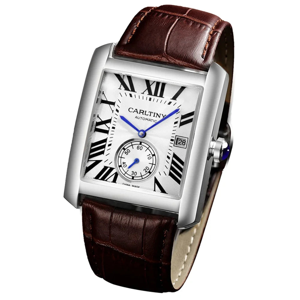Montre Automatique Homme Rigas – Carrée Acier 316L Mouvement Seagull Verre Saphir 50m – CLEVI Paris