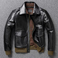 Blouson homme en cuir, col rabattu – CLEVI Paris