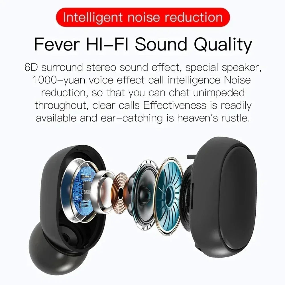 Écouteurs Bluetooth TWS DAMORE E6S — Réduction de Bruit Active, 24h d'Autonomie, Étanches | CLEVI Paris