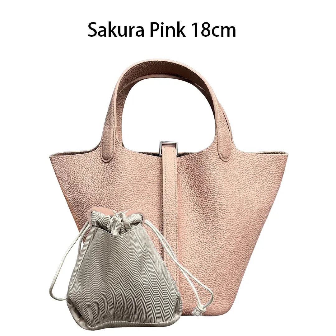 Sac Seau Femme Cuir Véritable Vache 2 Tailles 50+ Coloris Quincaillerie Argentée ou Dorée – CLEVI Paris