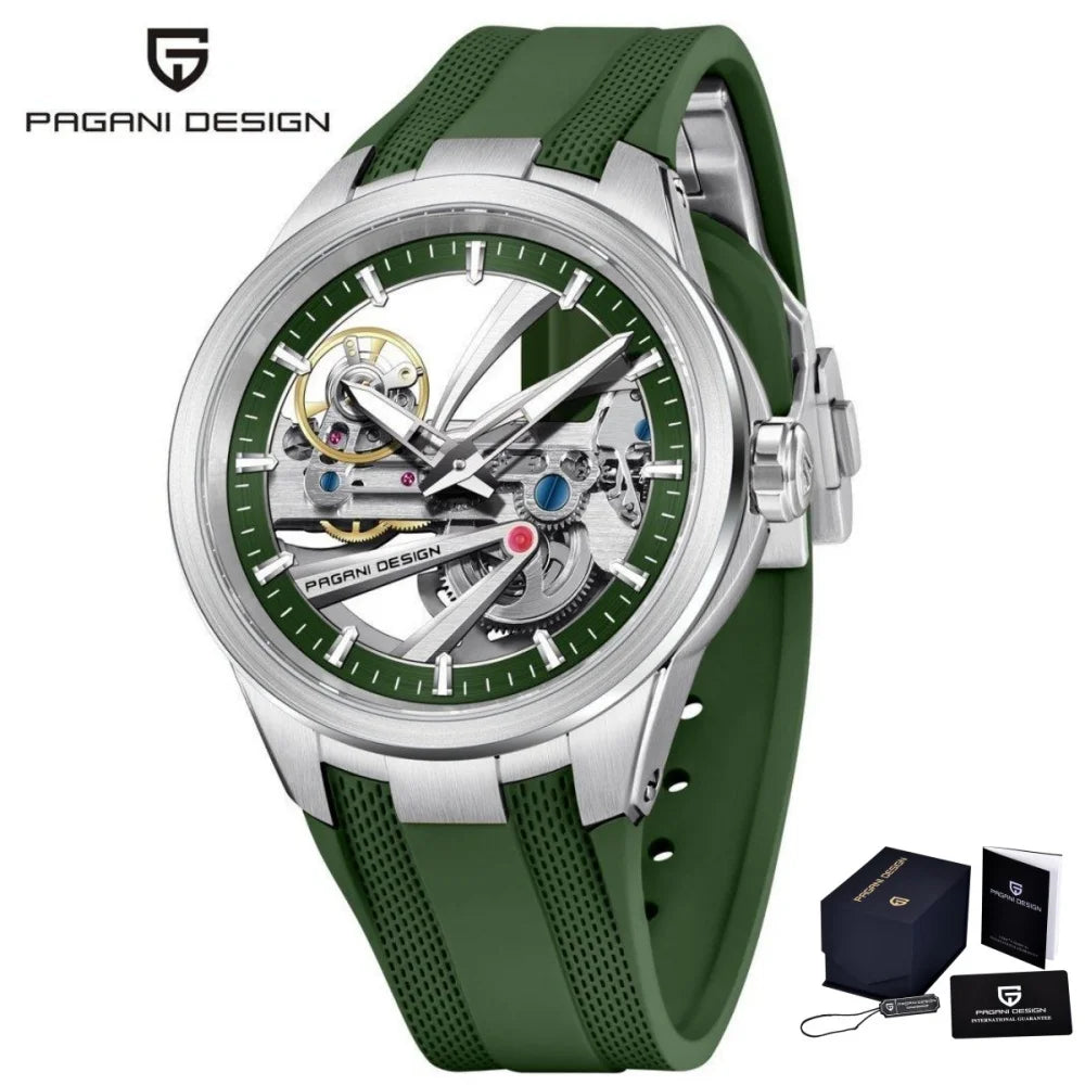 Montre Homme Automatique Squelette Caoutchouc Pagani Design PD-YS030 – CLEVI Paris
