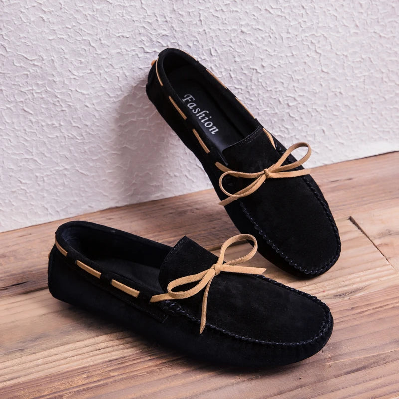 Mocassins Homme Suédé Vache Slip-On Conduite Confort Semelle Caoutchouc EU 38-47 TOGEE See – CLEVI Paris