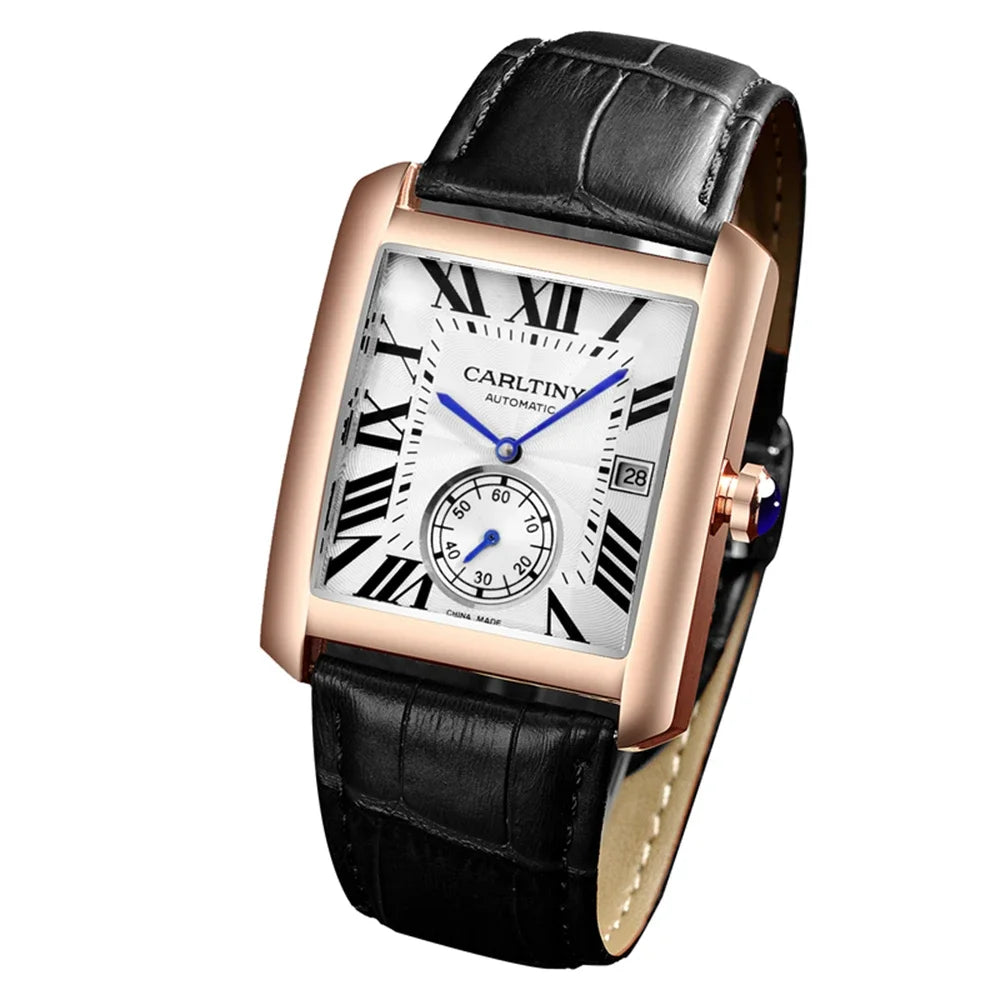 Montre Automatique Homme Rigas – Carrée Acier 316L Mouvement Seagull Verre Saphir 50m – CLEVI Paris