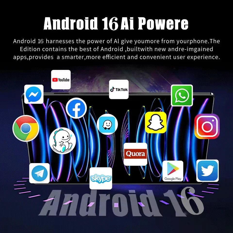Tablette Pad 15 Pro 11" – Android 16, 5G, Dual SIM, jusqu’à 24Go/2To
