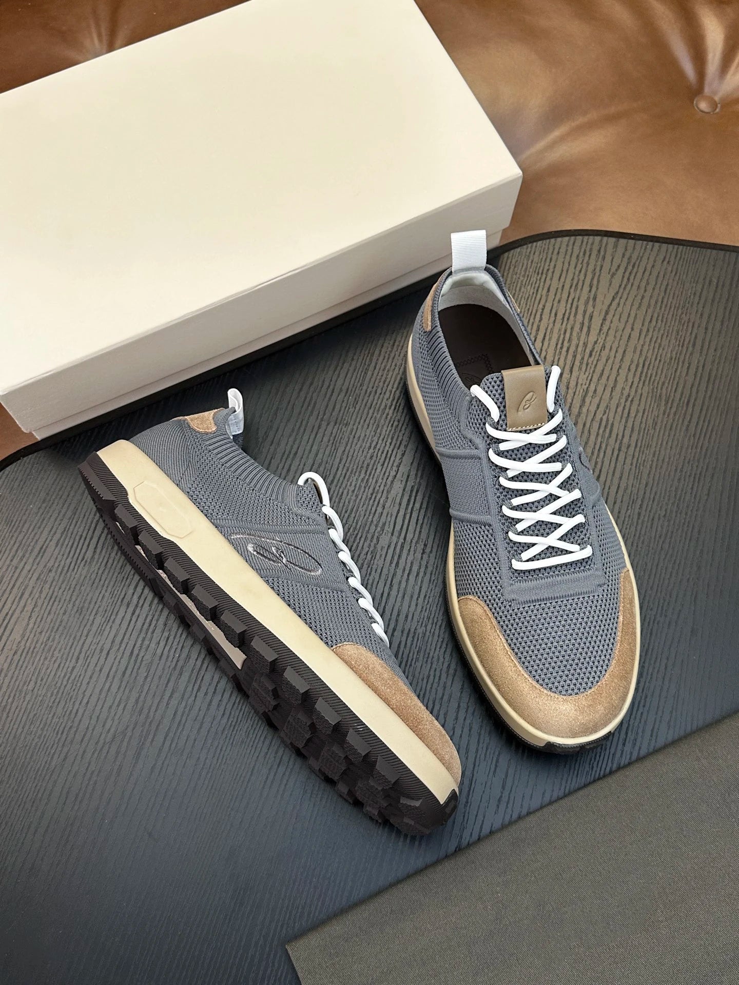 Sneakers Homme Cuir Véritable Imprimé Respirant Casual Sport EU 38-46 – CLEVI Paris