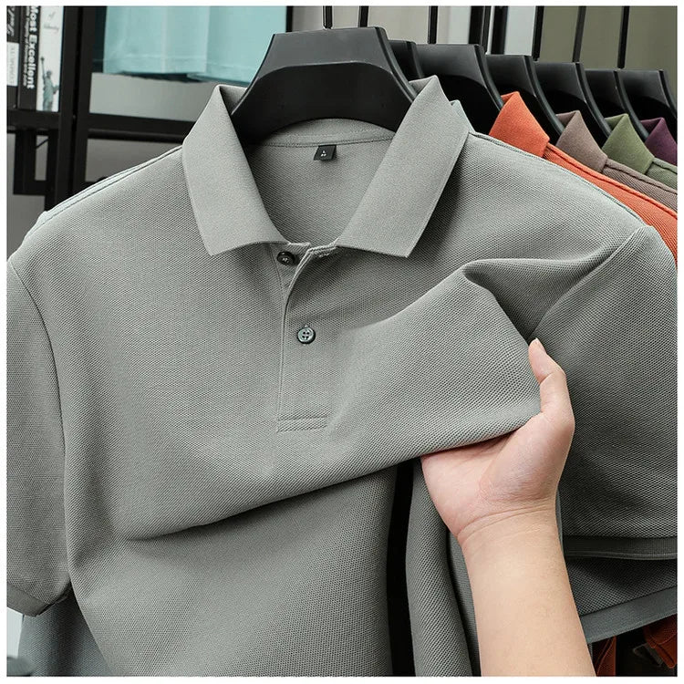 Polo Homme ELITEVESTA 100% Coton – 19 Coloris, Coupe Regular, Anti-Boulochage