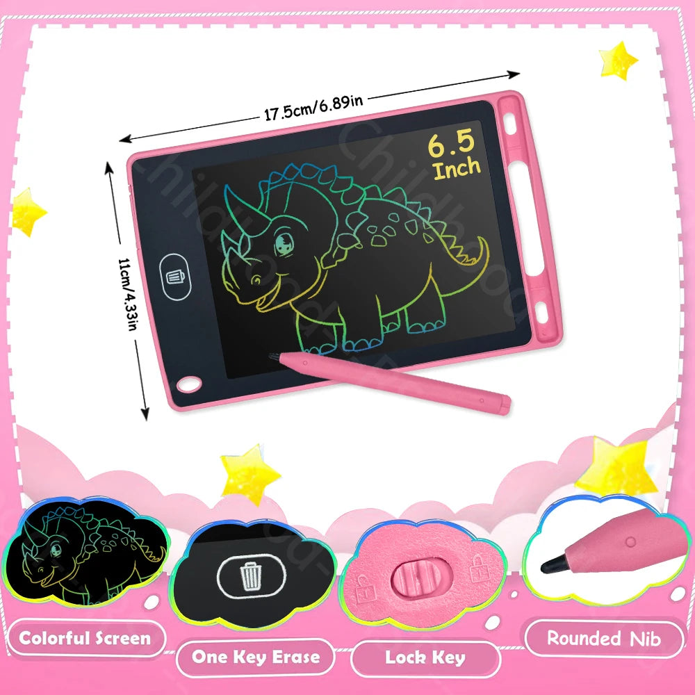 Ardoise LCD RSP 6,5" à 12" – Tablette Dessin & Écriture Enfants, Effaçable, Certifiée CE – CLEVI Paris