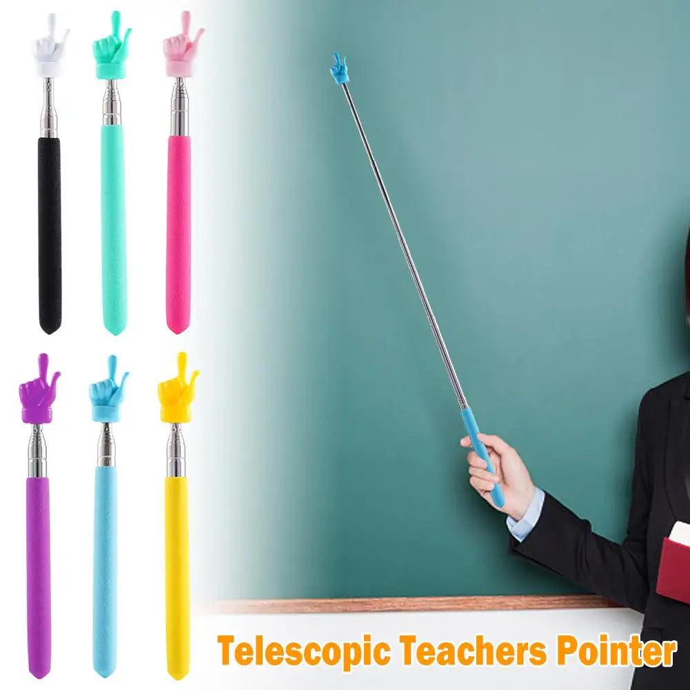 Baguette Télescopique Enseignant Acier Inoxydable | Design Main, 17–55 cm, École & Formation – CLEVI Paris