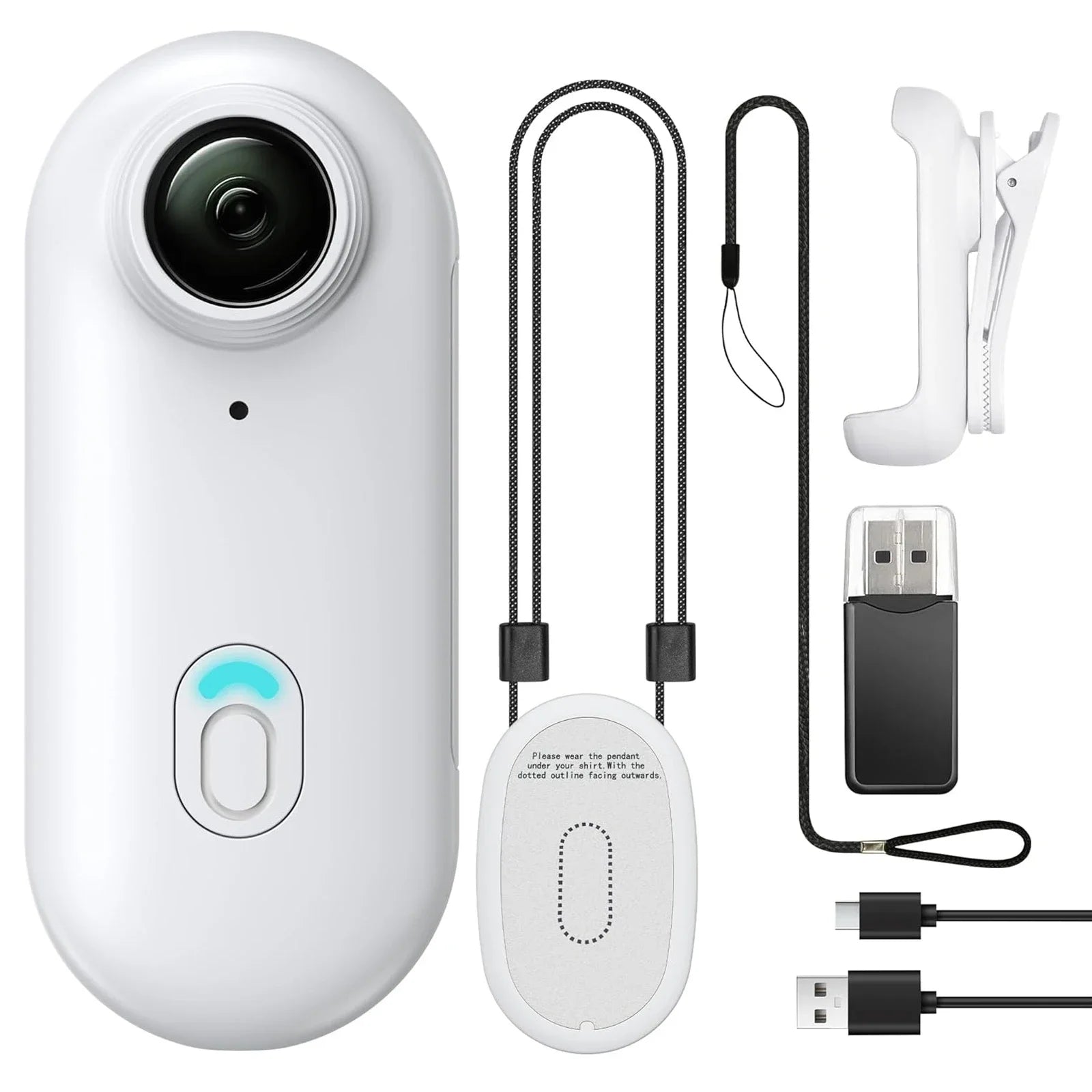 Mini Caméra Corporelle Kaysunlink H88 – 4K UHD ou 1080P Pendentif Magnétique Clip 360° WiFi Format Pouce – CLEVI Paris