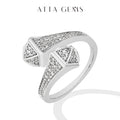 Bague Double Serpent Moissanite D Color VVS1 Argent 925 – CLEVI Paris