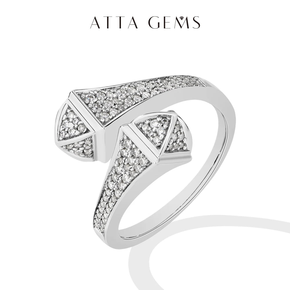 Bague Double Serpent Moissanite D Color VVS1 Argent 925 – CLEVI Paris