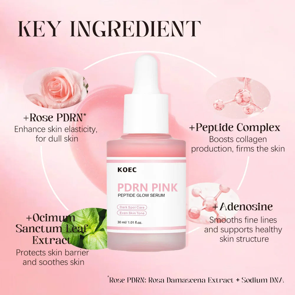 Sérum Visage KOEC Rose PDRN Pink Peptide Glow 30ml – CLEVI Paris