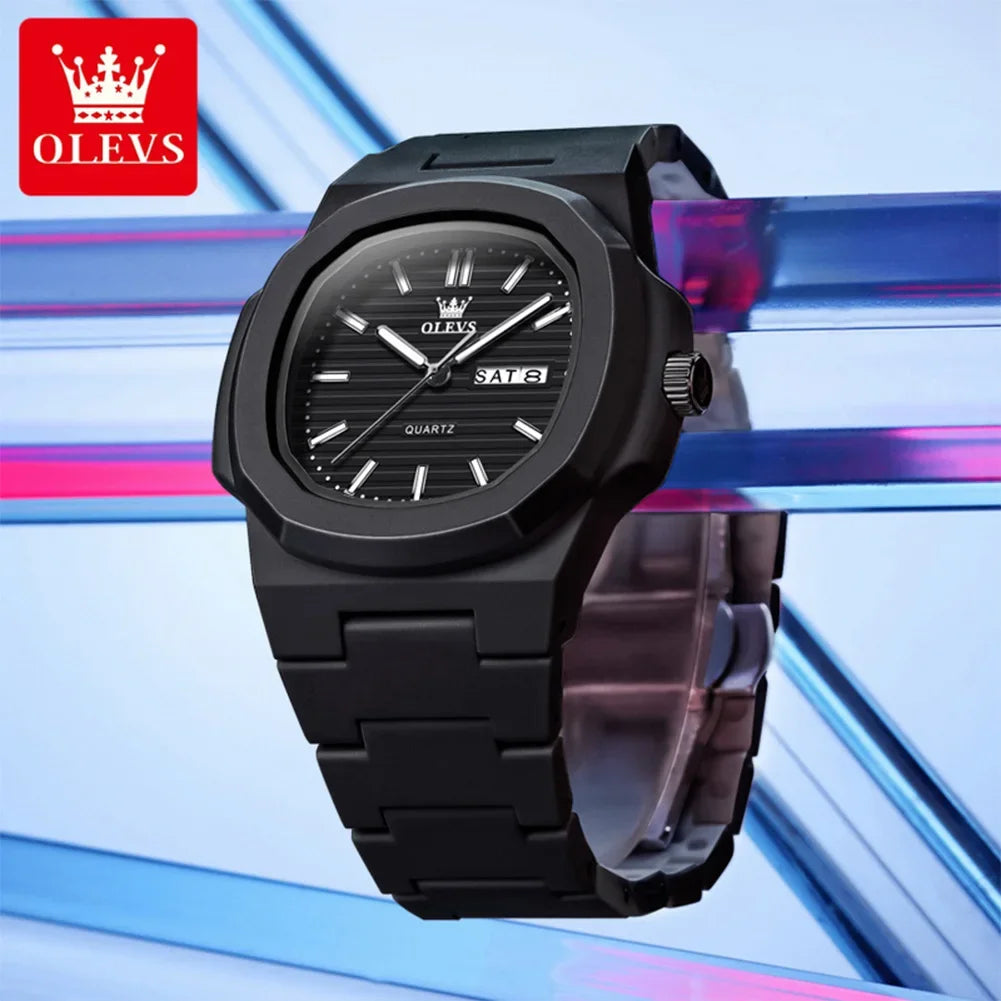 Montre Unisexe OLEVS Quartz Résine Lumineuse Calendrier – CLEVI Paris