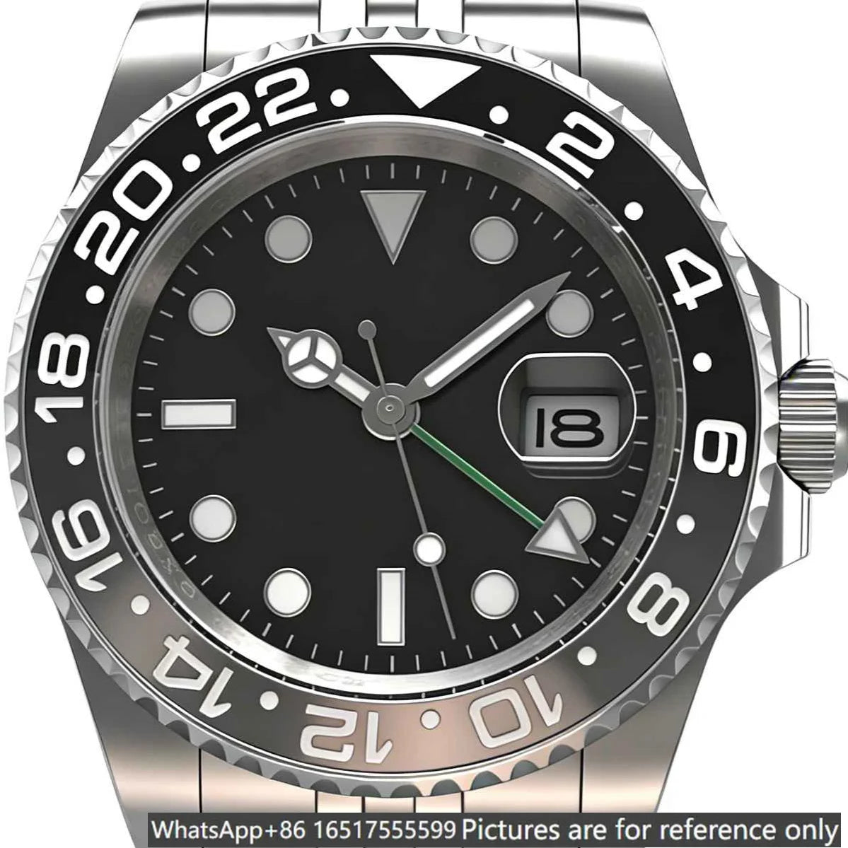 Montre Automatique Homme Style GMT 40MM Acier 904L Cadran Lumineux – CLEVI Paris