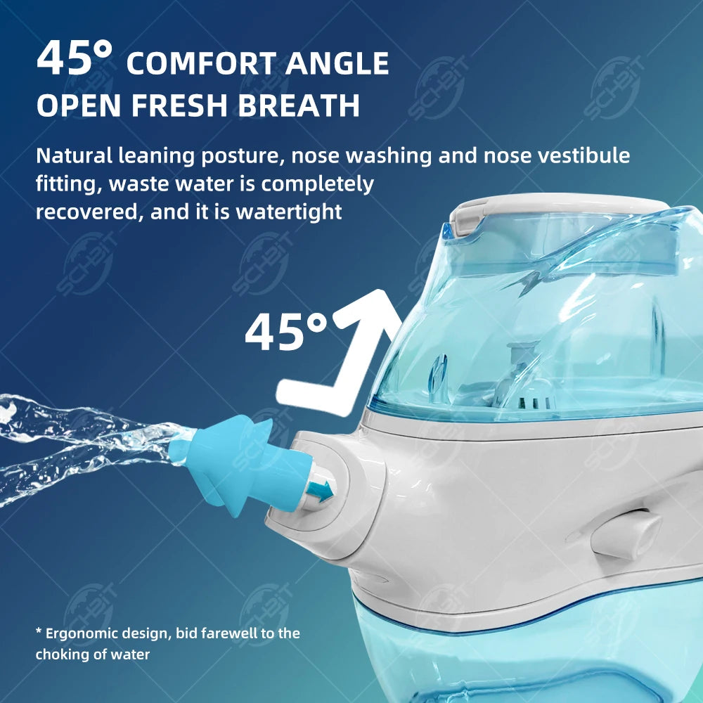 Irrigateur Nasal Électrique 360° Nettoyage Complet Cavité Nasale Rechargeable – CLEVI Paris