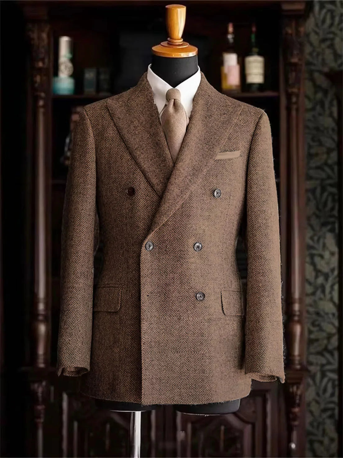 Blazer homme double boutonnage à chevrons – CLEVI Paris