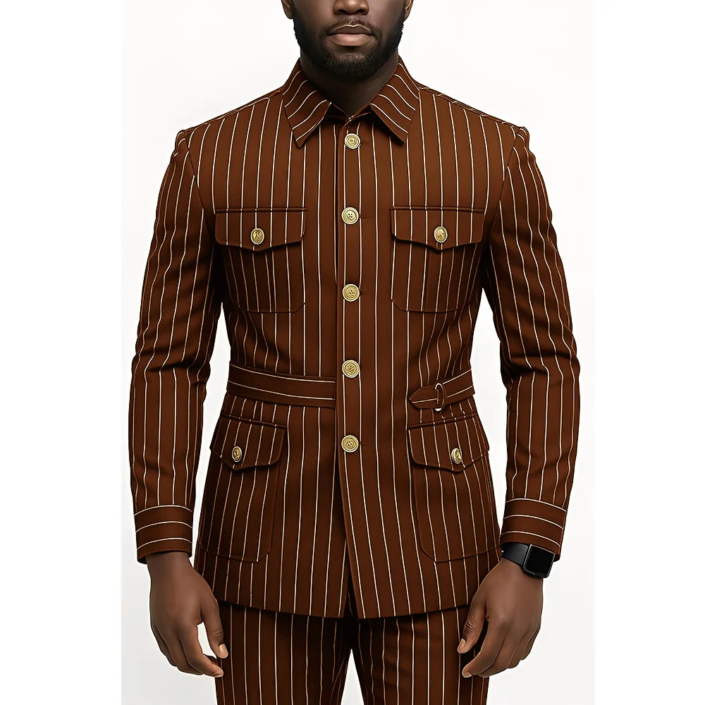 Costume Homme Rayé 2 Pièces – CLEVI Paris