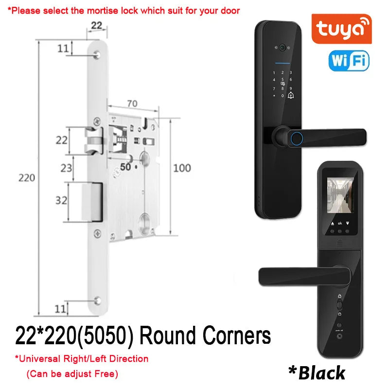 Serrure Connectée XSDTS F8 Judas HD Caméra Intercom WiFi Tuya – CLEVI Paris