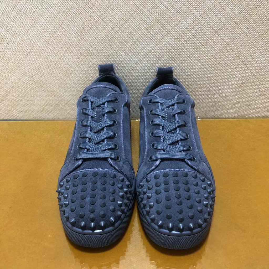 Sneakers Basses Luxe Cuir Véritable Bleu XIKUO Rivets | Casual Chic Quotidien | Homme & Femme | Pointures 35-48 – CLEVI Paris