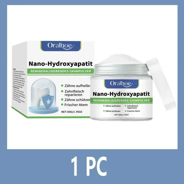 Poudre Dentifrice Blanchissante à l'Hydroxyapatite 10% | Menthe Fraîche & Réparation Émail