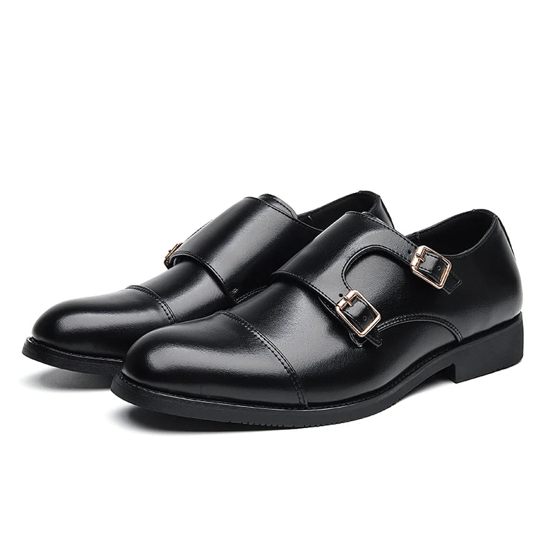 Loafers Homme Cuir Véritable Double Boucle | Slip-On Élégant Casual