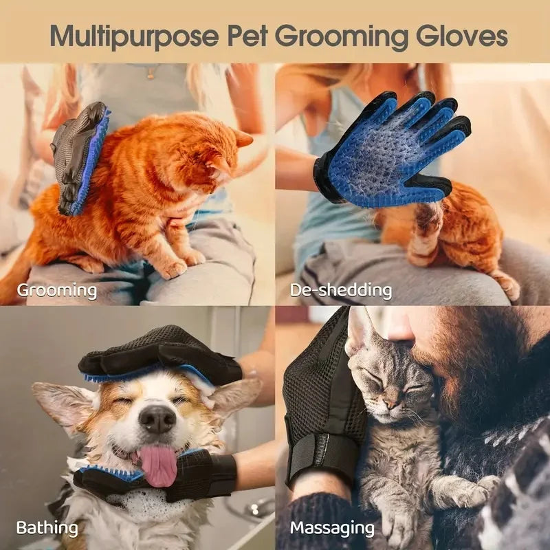 Gant de toilettage 2-en-1 chien et chat – CLEVI Paris