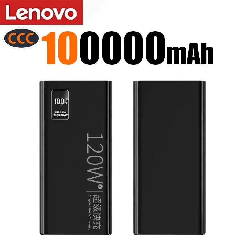 Batterie Externe Lenovo 120W Qi Sans Fil LED 50-200000mAh – CLEVI Paris