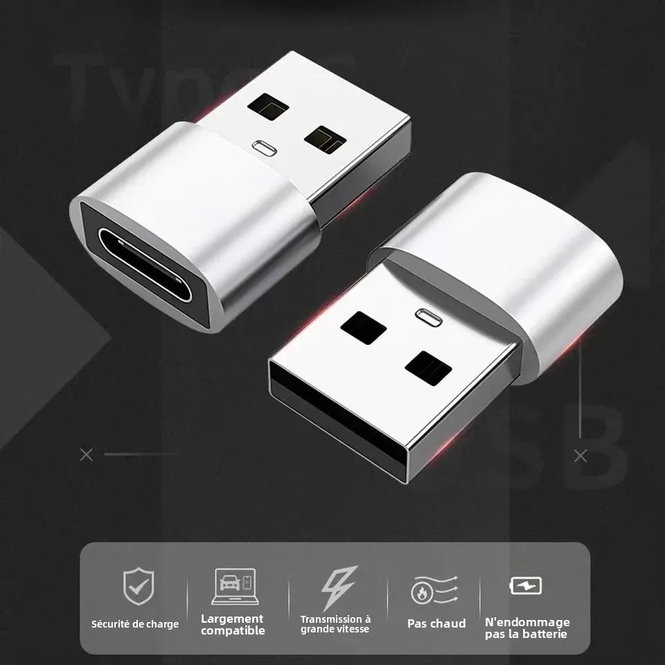 Adaptateur USB-A vers USB-C Lot de 3 OTG – CLEVI Paris