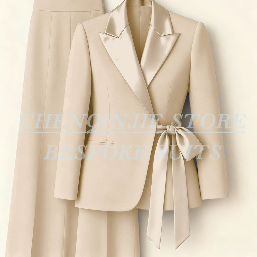Tailleur femme blazer et pantalon large – CLEVI Paris